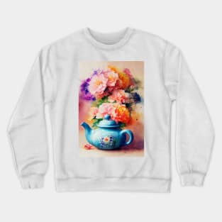 Watercolor teapot Crewneck Sweatshirt